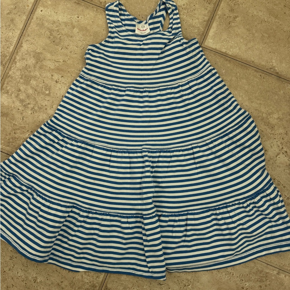 Hanna Andersson Blue Striped Kids Dress
